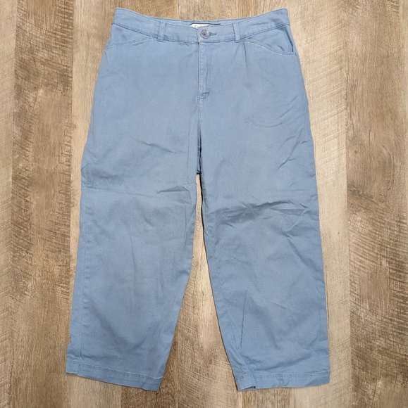 Croft and Barrow Baby Blue Relaxed Leg Capris - Picture 1 of 7